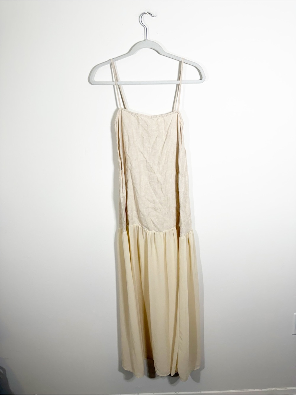 VRG GRL Nora Maxi Dress Natural Linen Size 2 - Picture 5 of 10
